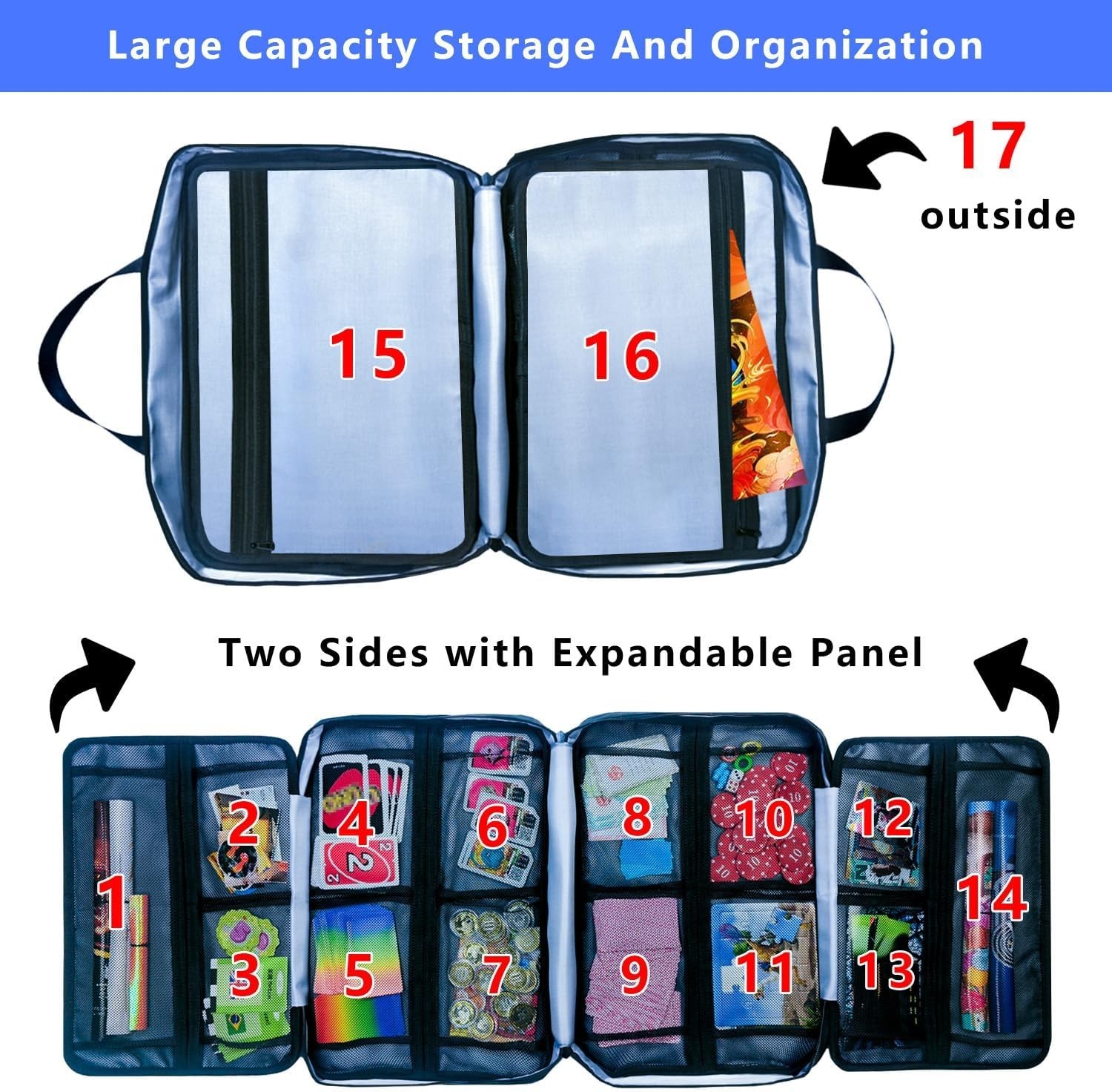 Board Game Storage Bag – Spacious & Secure Organizer//