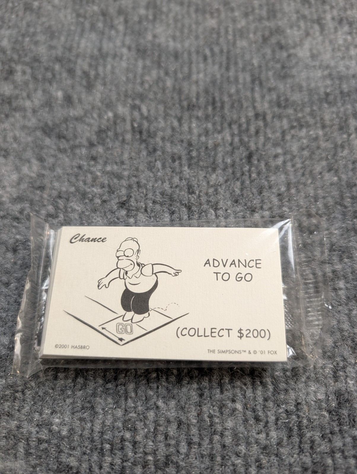 2001 The Simpsons Monopoly – Chance Replacement cards New (sealed)