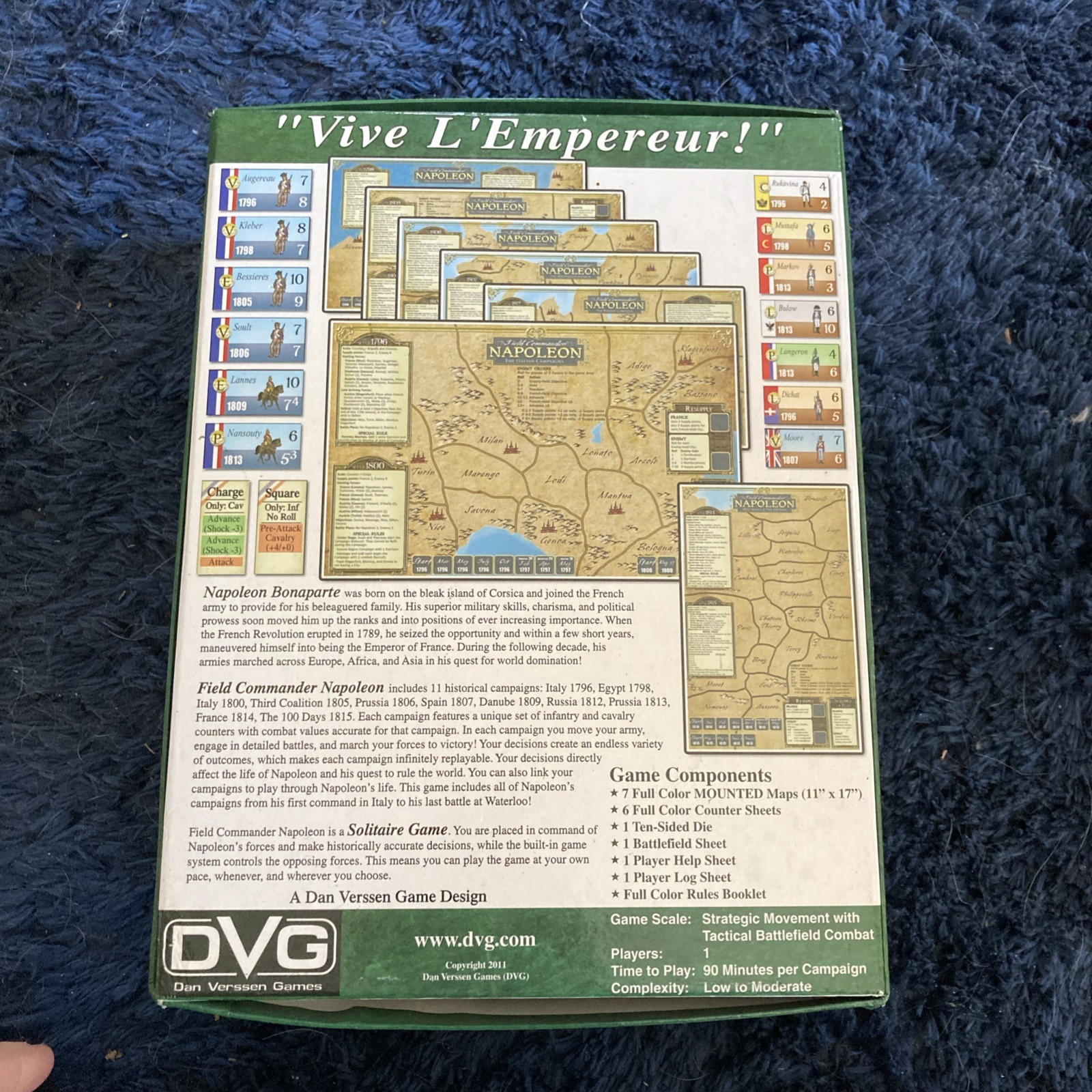 Field Commander: Napoleon Punched DVG War Game Complete In Box 1st Edition