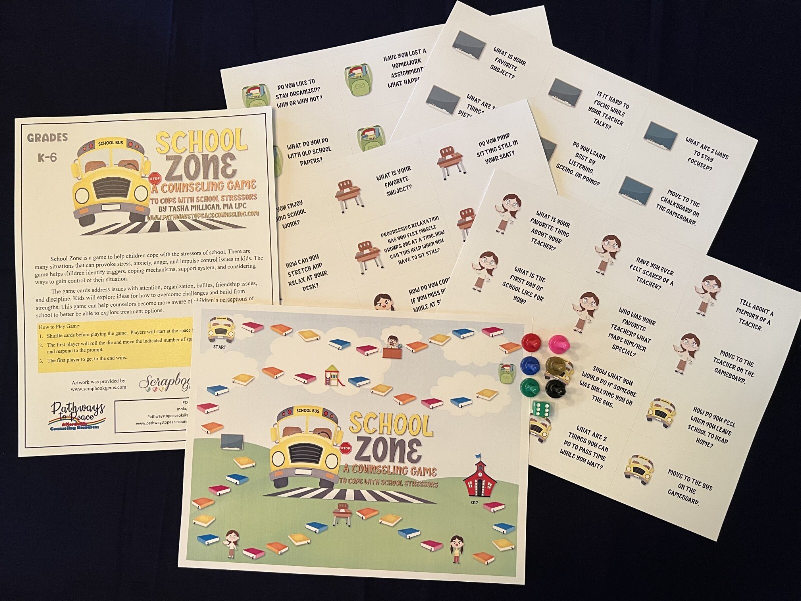 School Zone: A Counseling Game to Cope with School Stressors