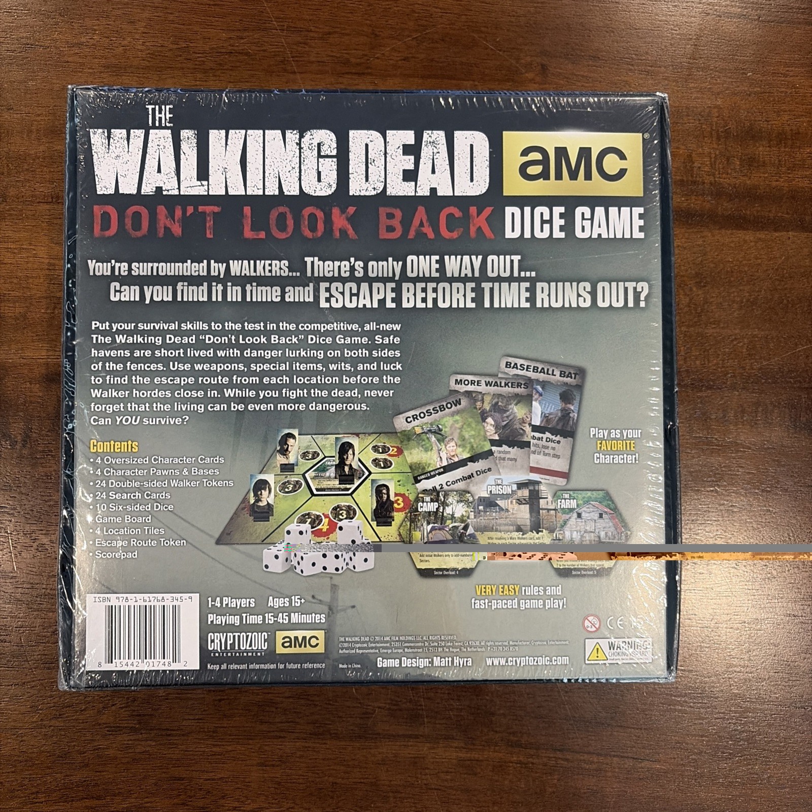 The Walking Dead Don’t Look Back Dice Game Cryptozoic 2014 Sealed