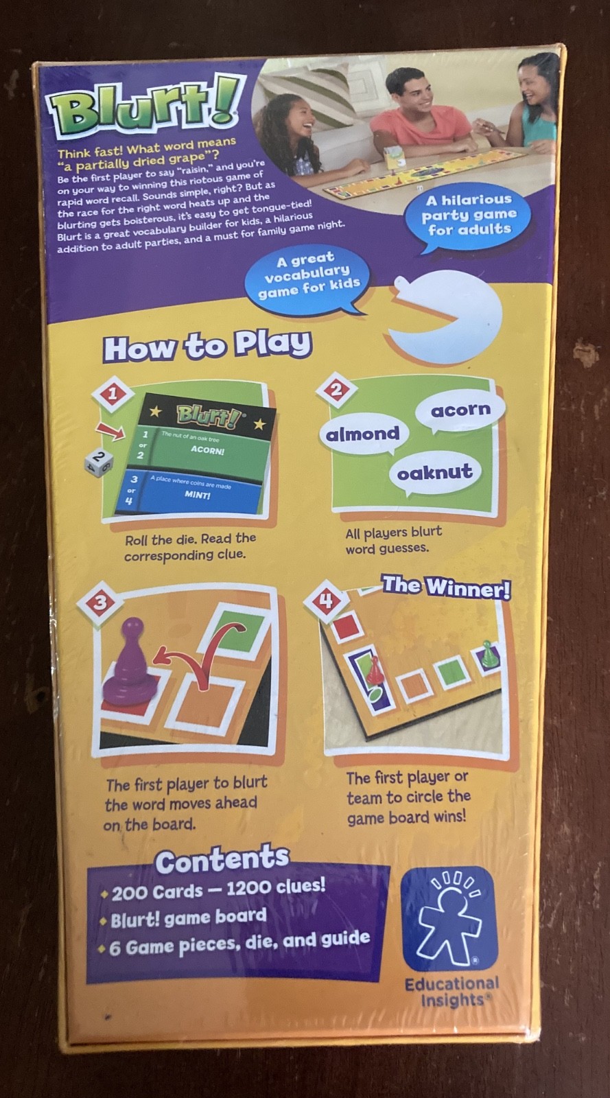 Blurt! Party Game Complete Set Ages 7+ 3-12 Players (Educational Insights)
