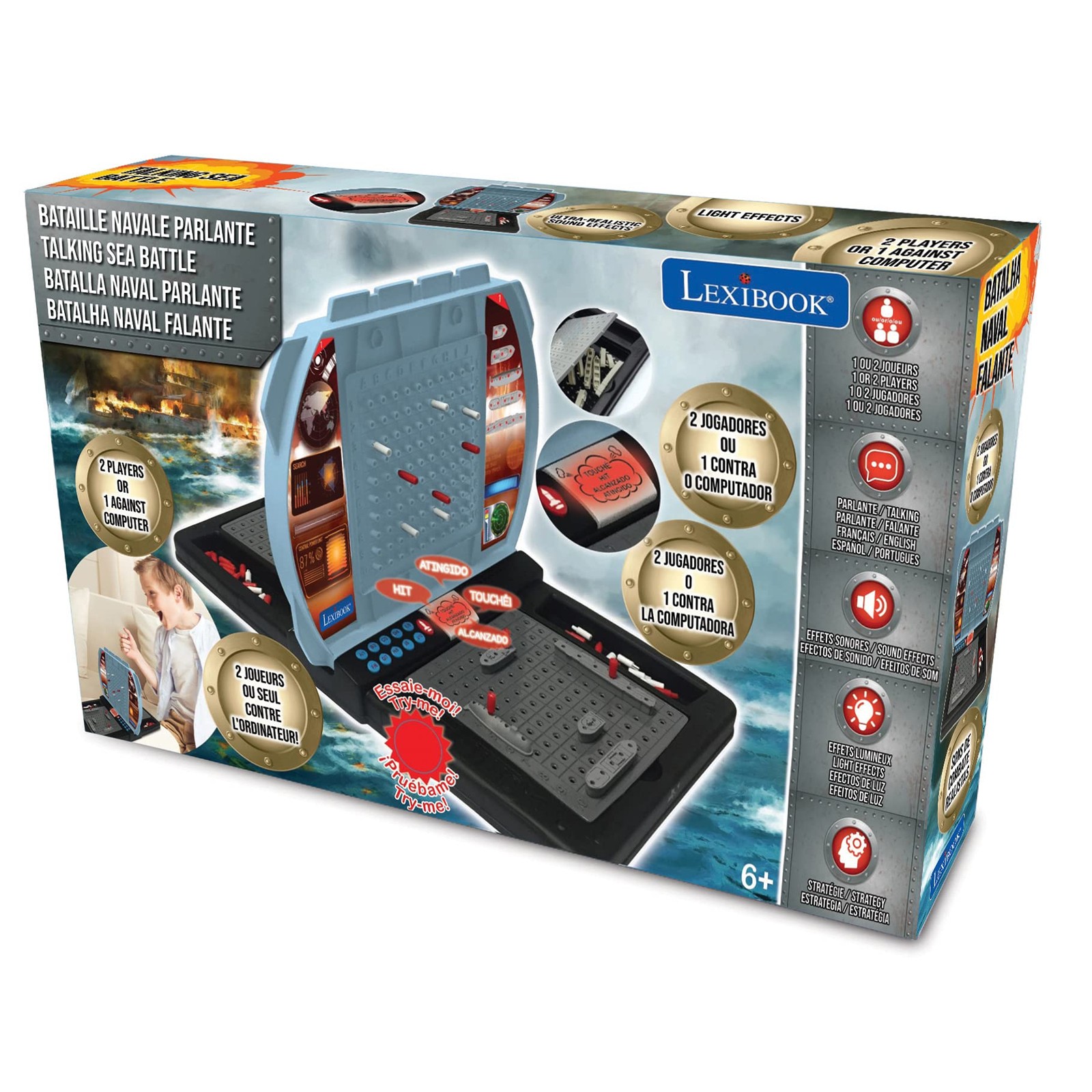 Talking Sea Battle (French, English, Spanish, Portuguese), Electronic Board G…