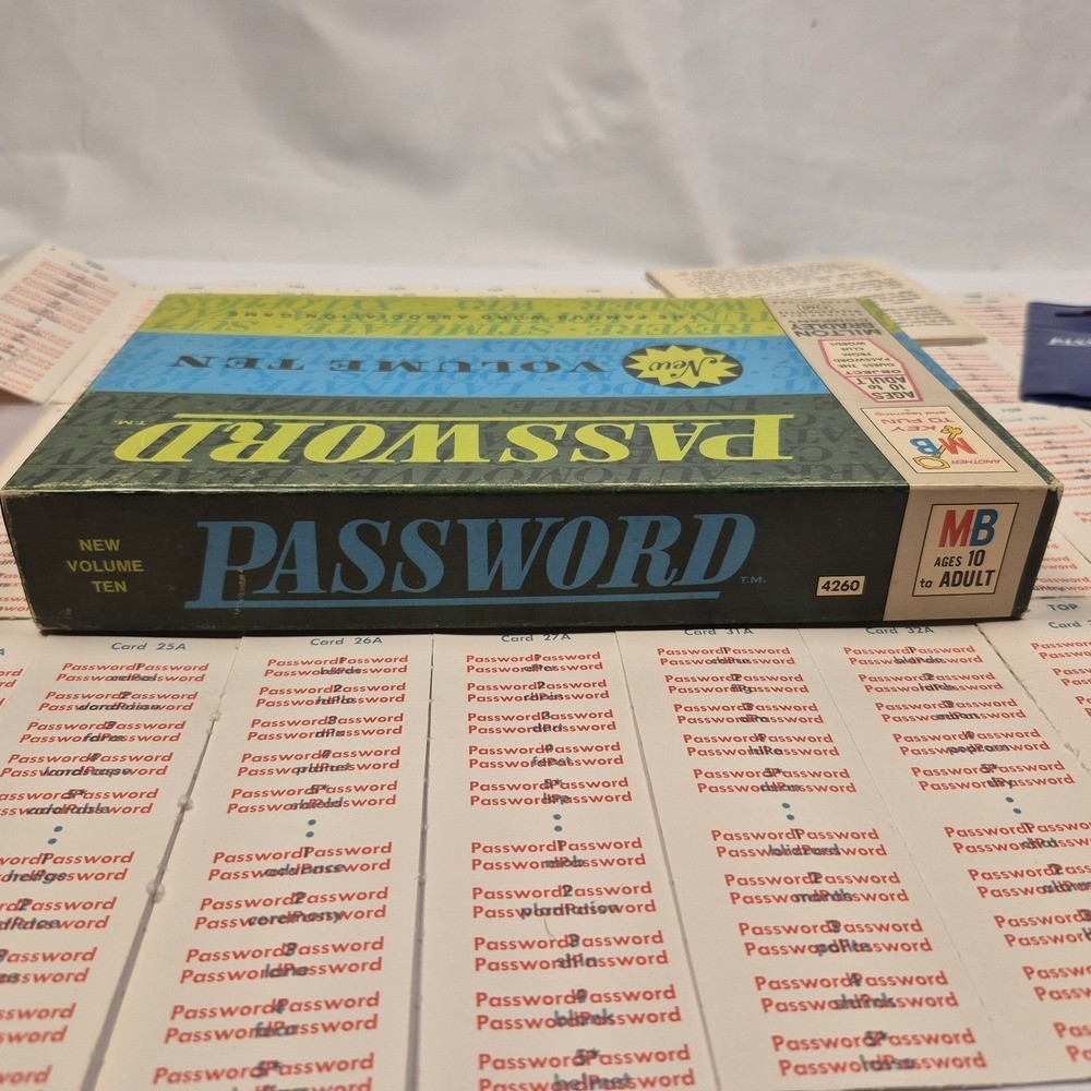 Vintage 1970s Milton Bradley Password Volume Ten Word Association Game MB 4260