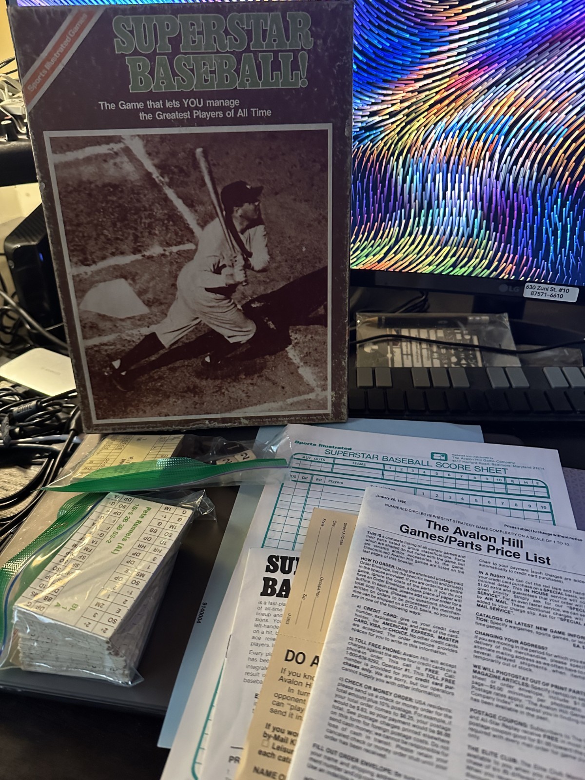 Avalon Hil Sports Games – Baseball Avalo Superstar Baseball (Brown Box VG/VG+
