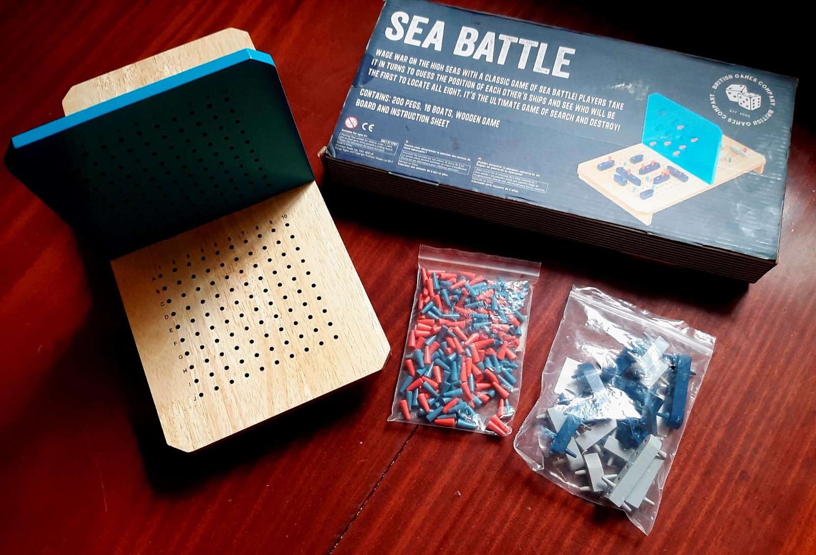 LOT 3 games for 2 person play: Wooden Sea Battle/Paper Sumo/Classic Board Games
