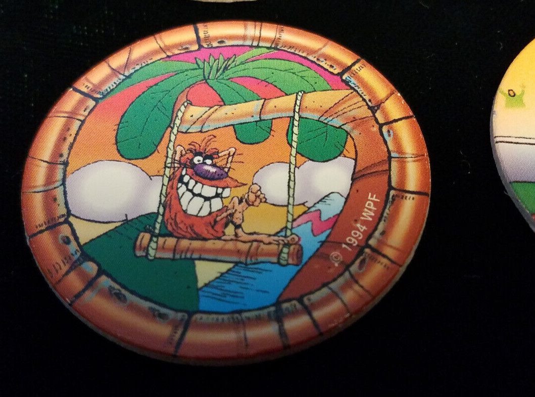 Vintage RARE Lot of 6 WPF 1994 World Pog Federation Robo Pog, Jerk O’ Lantern