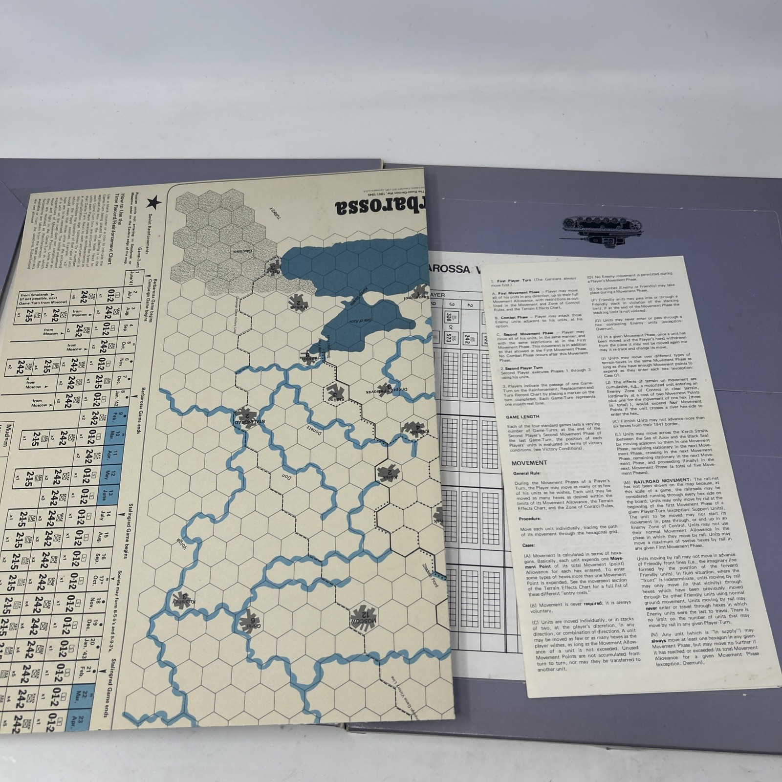 SPI BARBAROSSA THE RUSSO GERMAN WAR 1941-45 Punched 1972 Copy