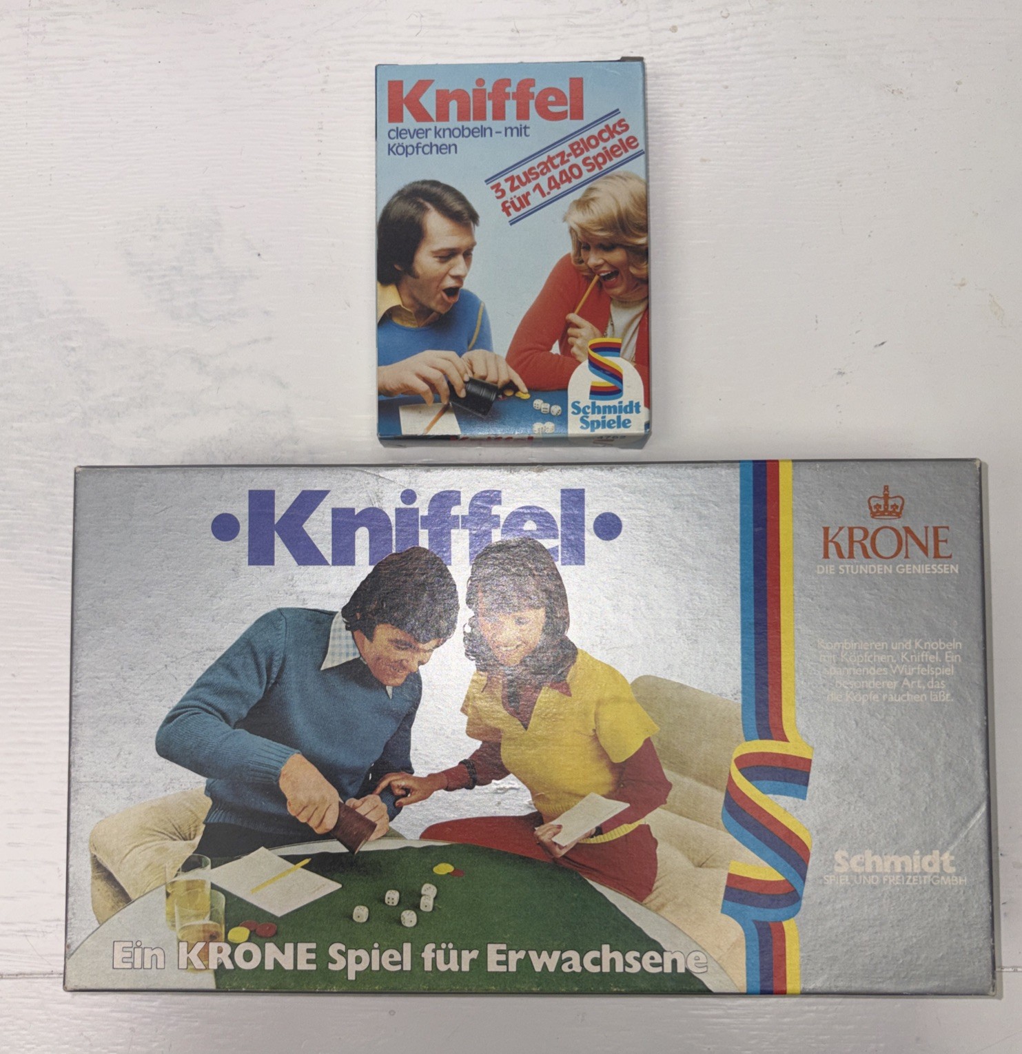 Schmidt Spiele German Kniffel Yahtzee Dice Game Germany New Extra Scorecards 70s