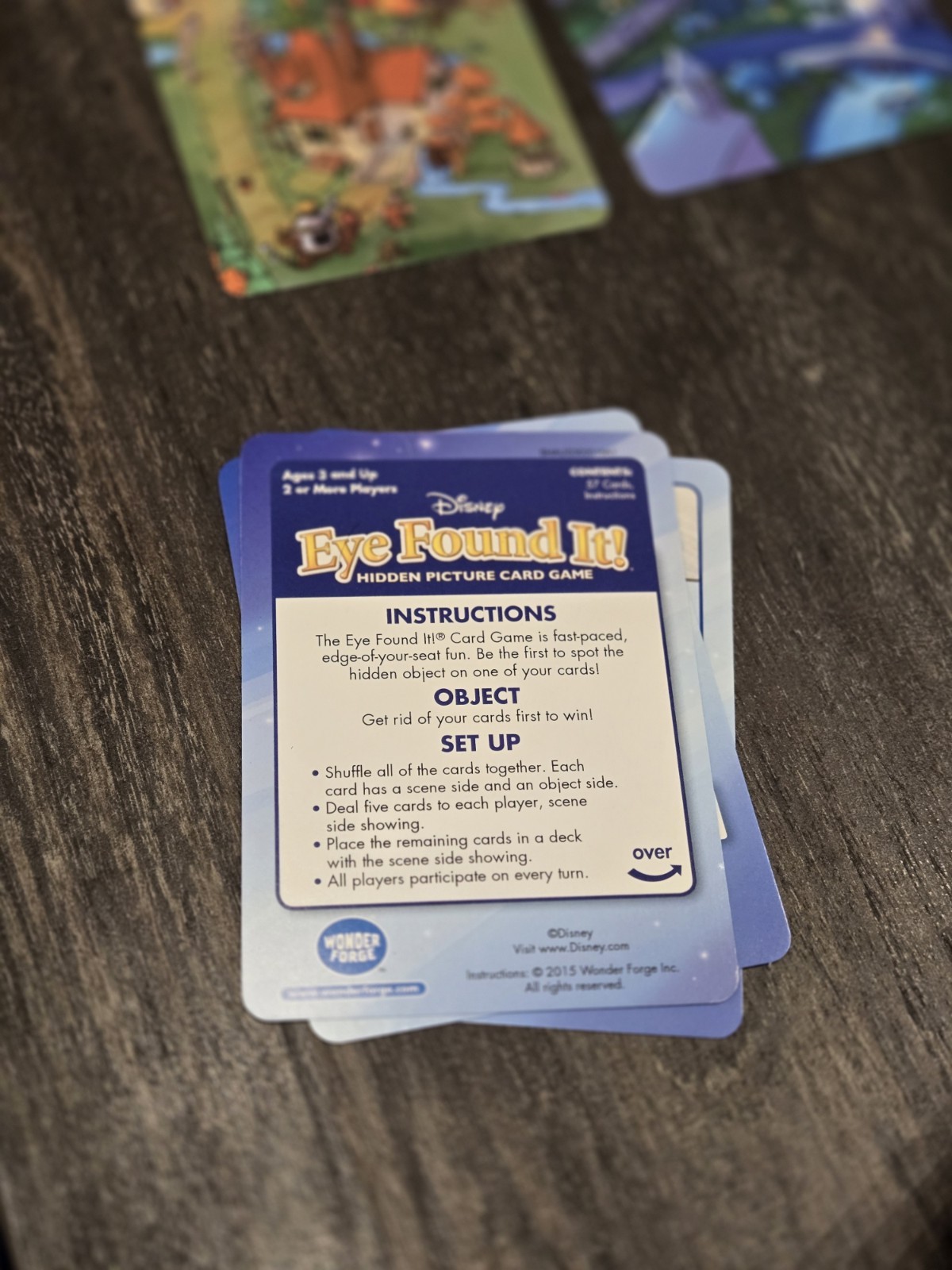 Eye Found It Disney Hidden Picture Card Game Wonder Forge 12 Realms COMPLETE