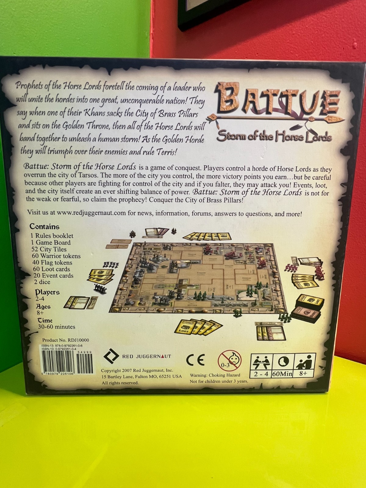 BATTUE STORM OF THE HORSE LORDS Red Juggernaut Board Game