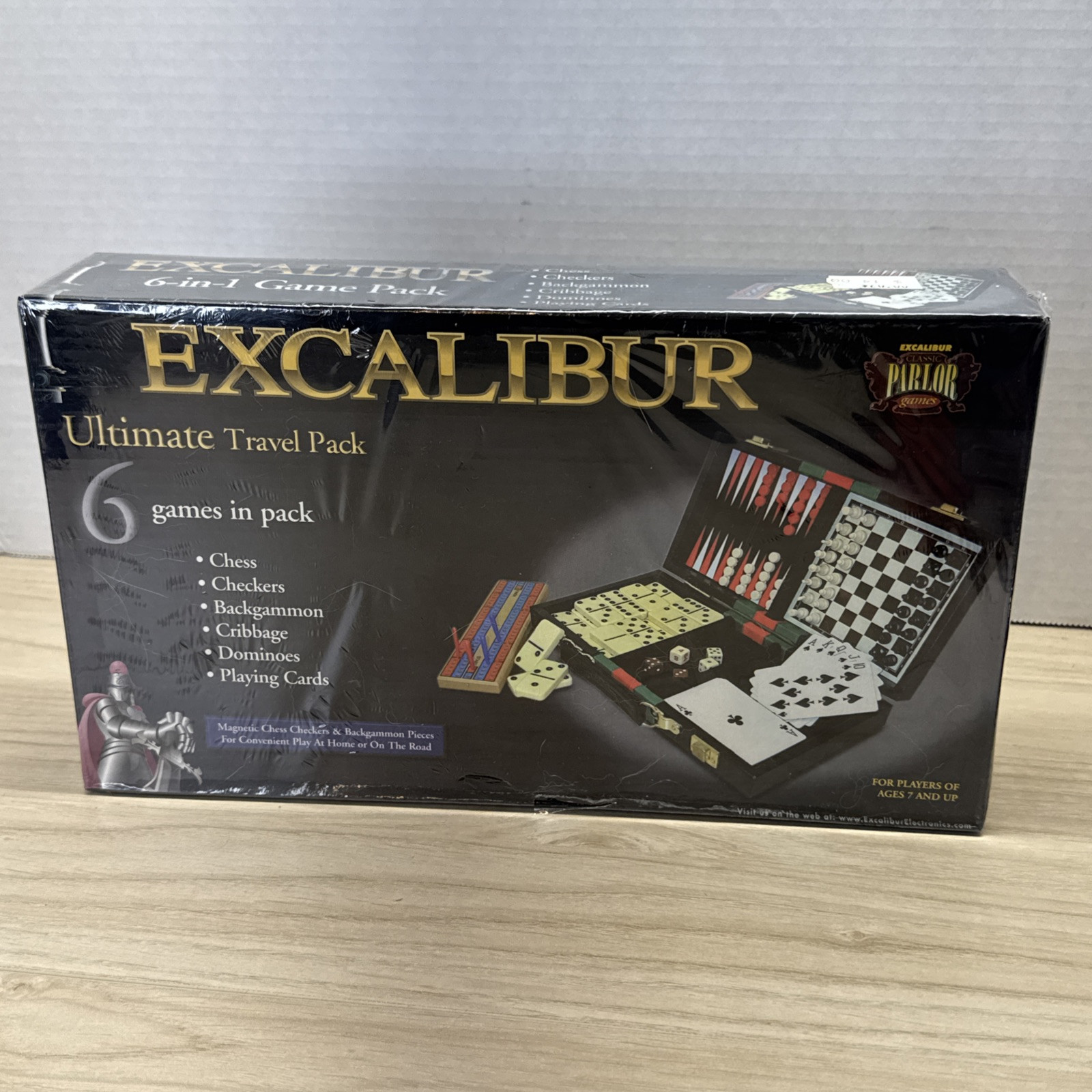 Excalibur 6 in 1 Ultimate Travel Game Pack New in Sealed Wrapped Box