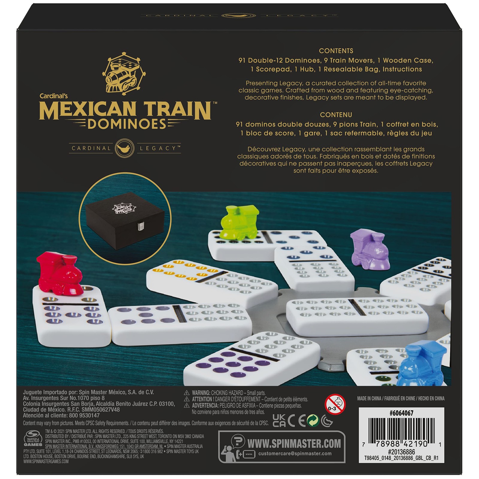 Spin Master Games Legacy Deluxe Mexican One Size, Train Dominoes