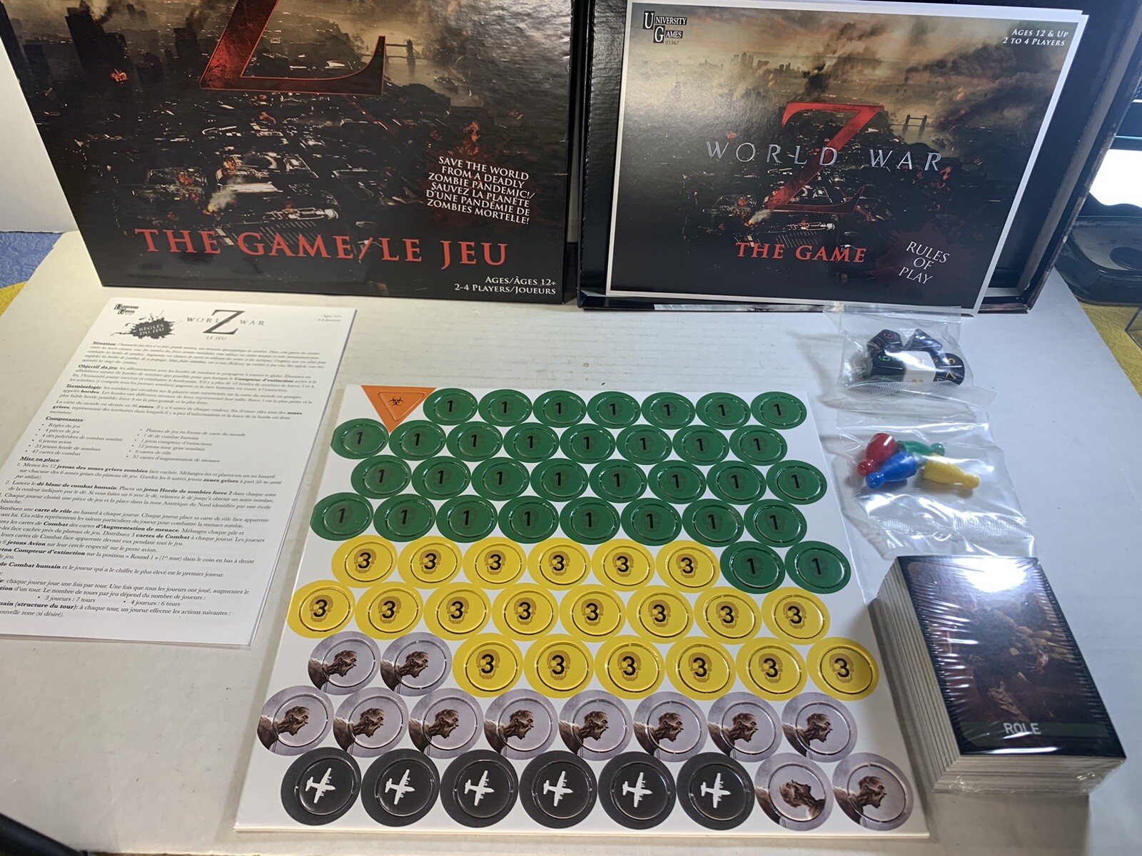 World War Z Role Play Board Game New Unplayed Zombie Game Brad Pitt Age 12+ Mint