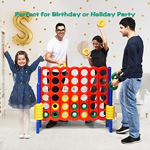 Jumbo 4-to-Score Giant Game Set,4 in A Row for Kids and Adults,3.5FT Game Set