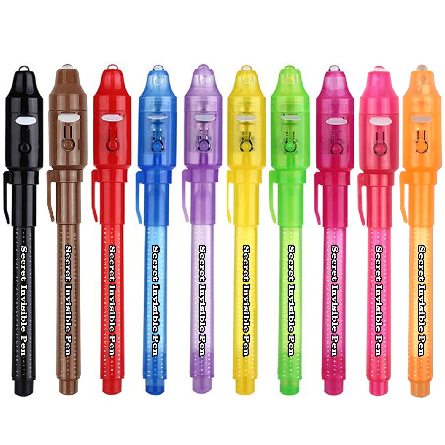 SCStyle Invisible Ink Pen 10Pcs with UV Light Magic Marker for Secret Message…