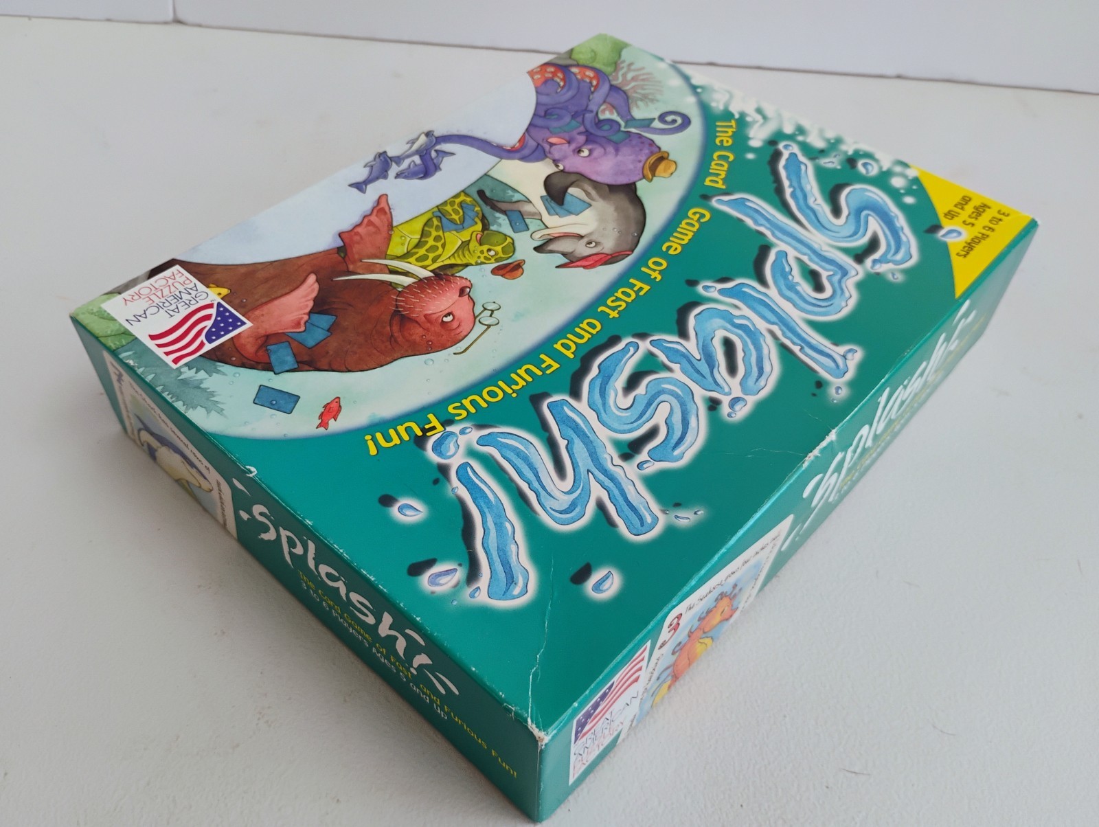 Vntg 1993 Great American Puzzle Factory Splash! Rubber Dolphins Card Game COMP
