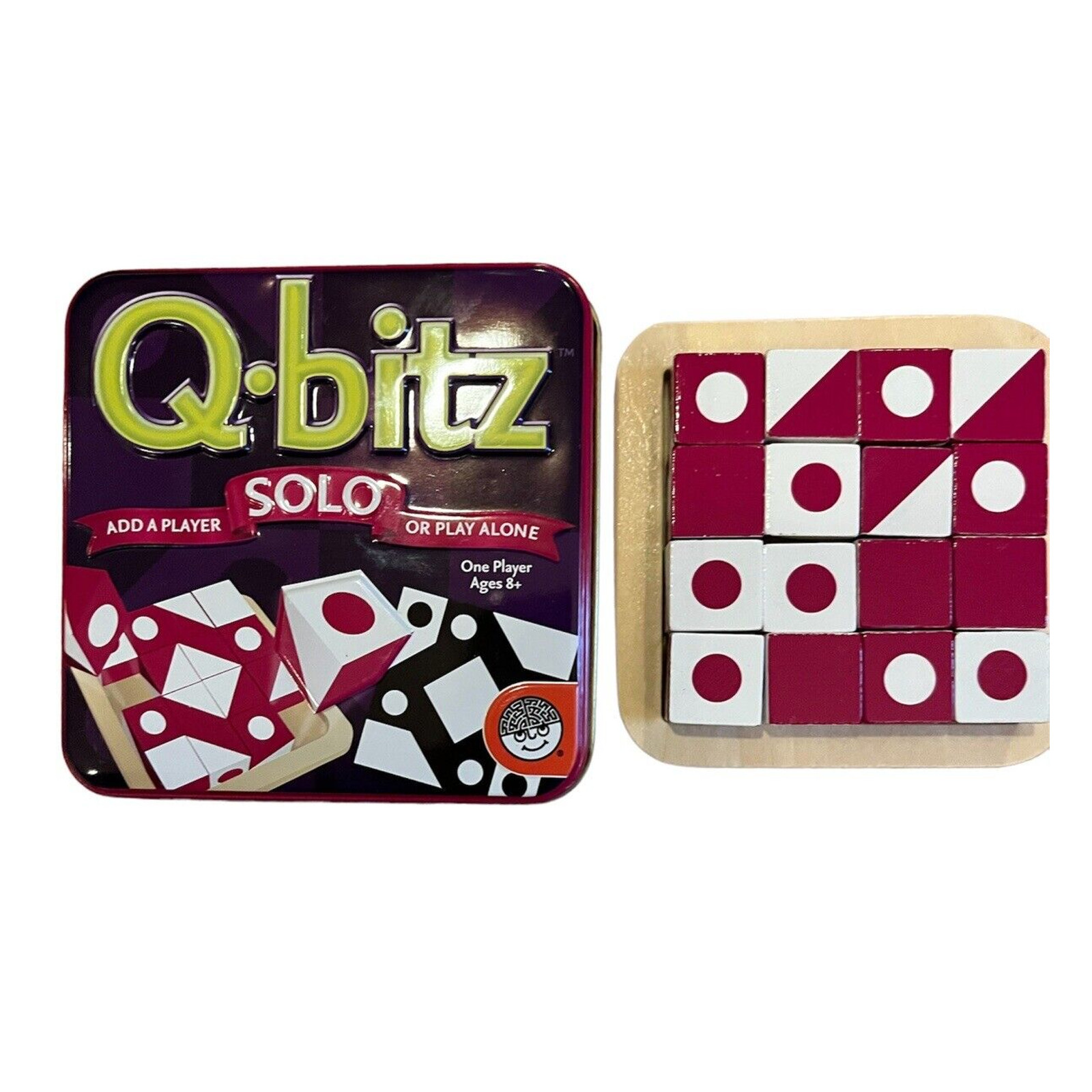 Q-bitz Solo Magenta Edition – Mindware Visual Cubed Game Puzzle Purple pre owned