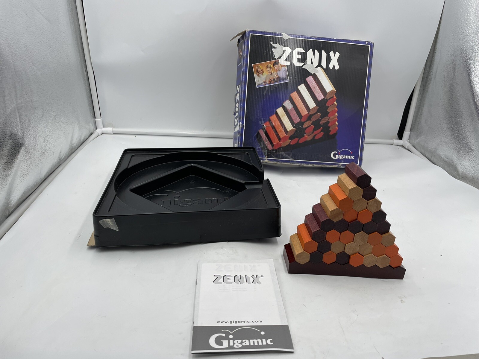 ZENIX Board Game Wooden Puzzle ~ Gigamic 2000 ~ COMPLETE ~ Made in France