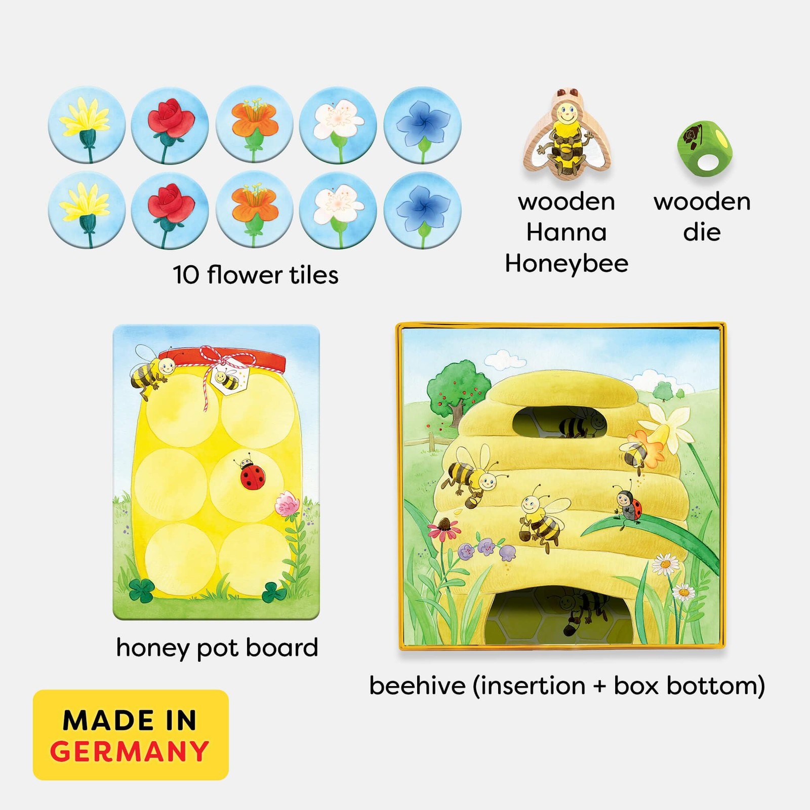 My Very First Games Hanna Honeybee – 2 Cooperative Color Die Games Ages 2+ (M…