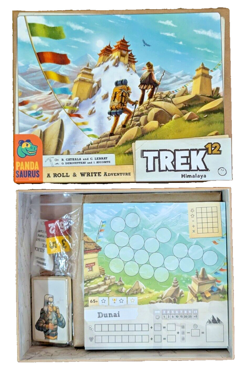 Trek 12 Himalaya A Roll & Write Adventure Board Game Pandasaurus Games Open Box