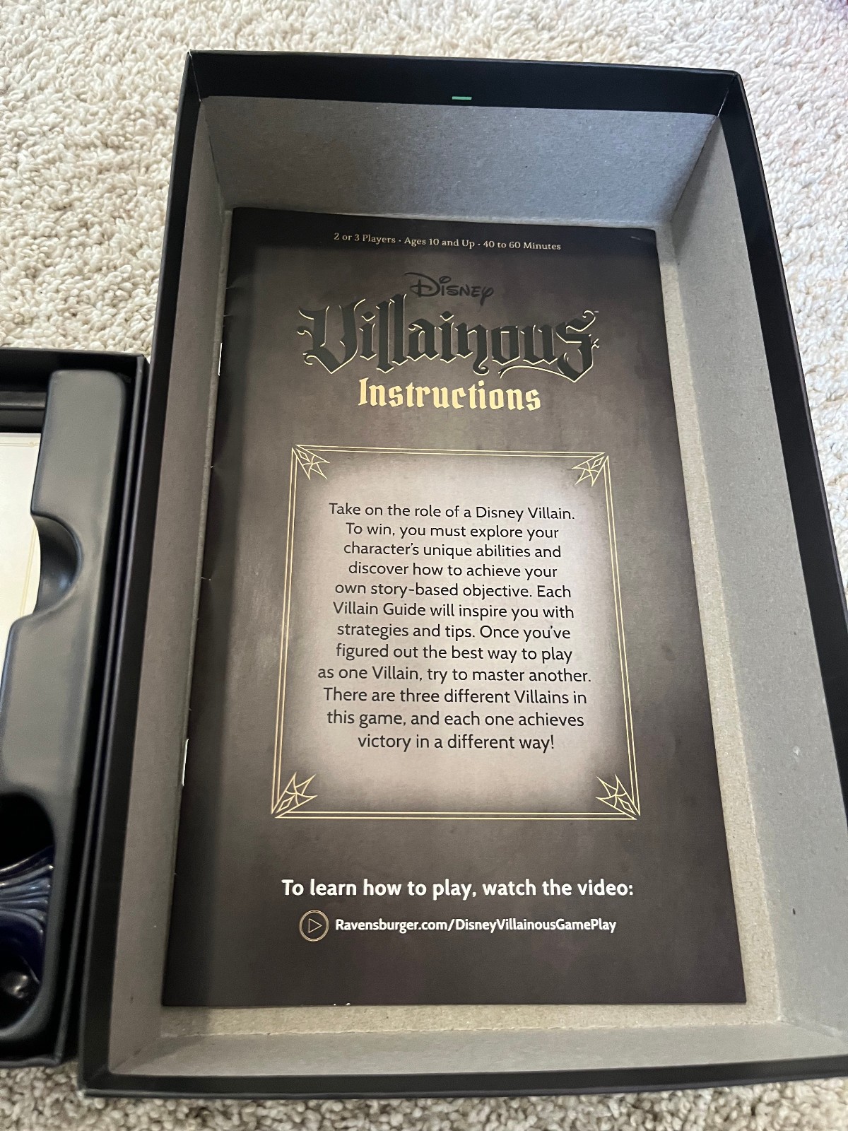Disney Villainous Wicked to The Core Game Open Box Complete