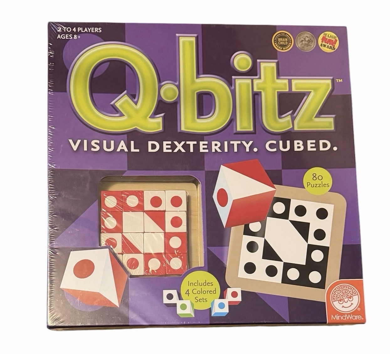 MindWare Q-bitz Visual Dexterity Cubed Pattern Game New & Sealed