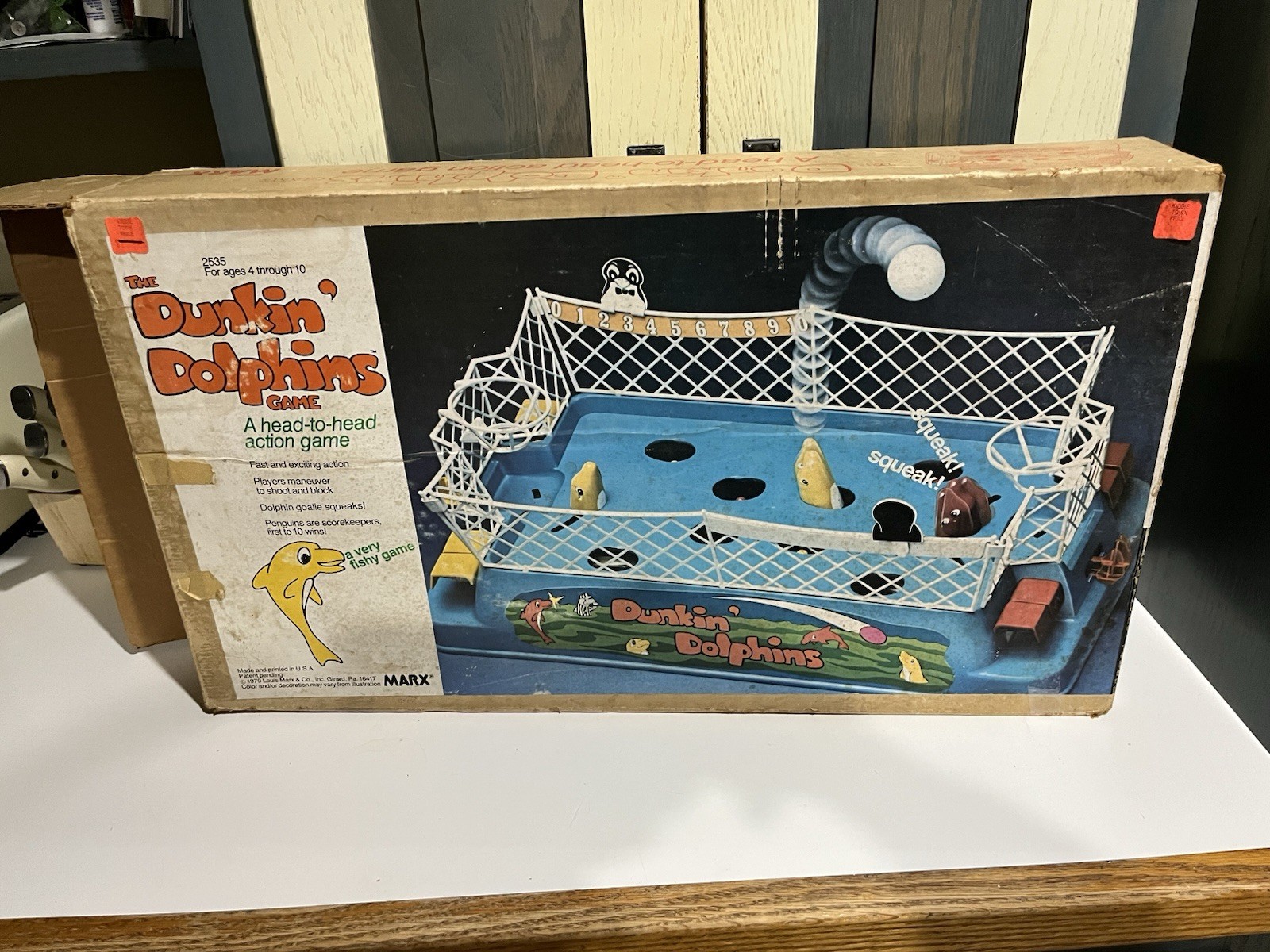 1979 Louis Marx The Dunkin’ Dolphins Game 2535 In The Box Complete