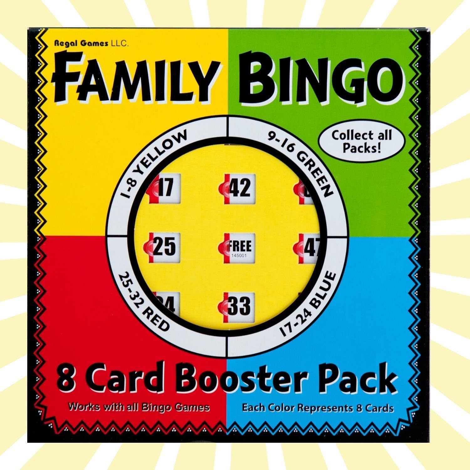 Travel-Ready Regal Bingo Cards – 8 Pack with Sliding Windows, Perfect for Groups