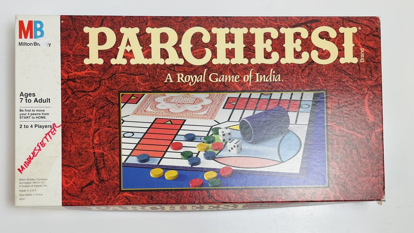Vintage 1989 Milton Bradley Parcheesi Board Game Complete