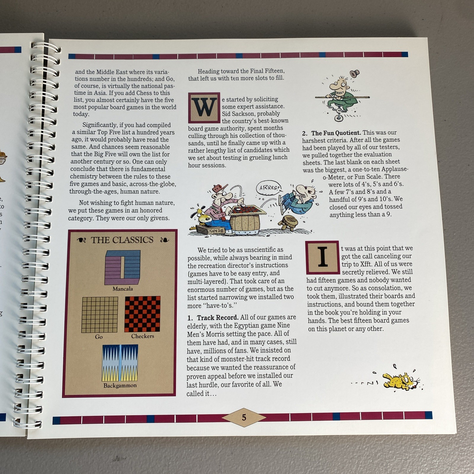 THE Book of Classic Board Games 1991 Vintage KLUTZ PRESS No Game Pieces
