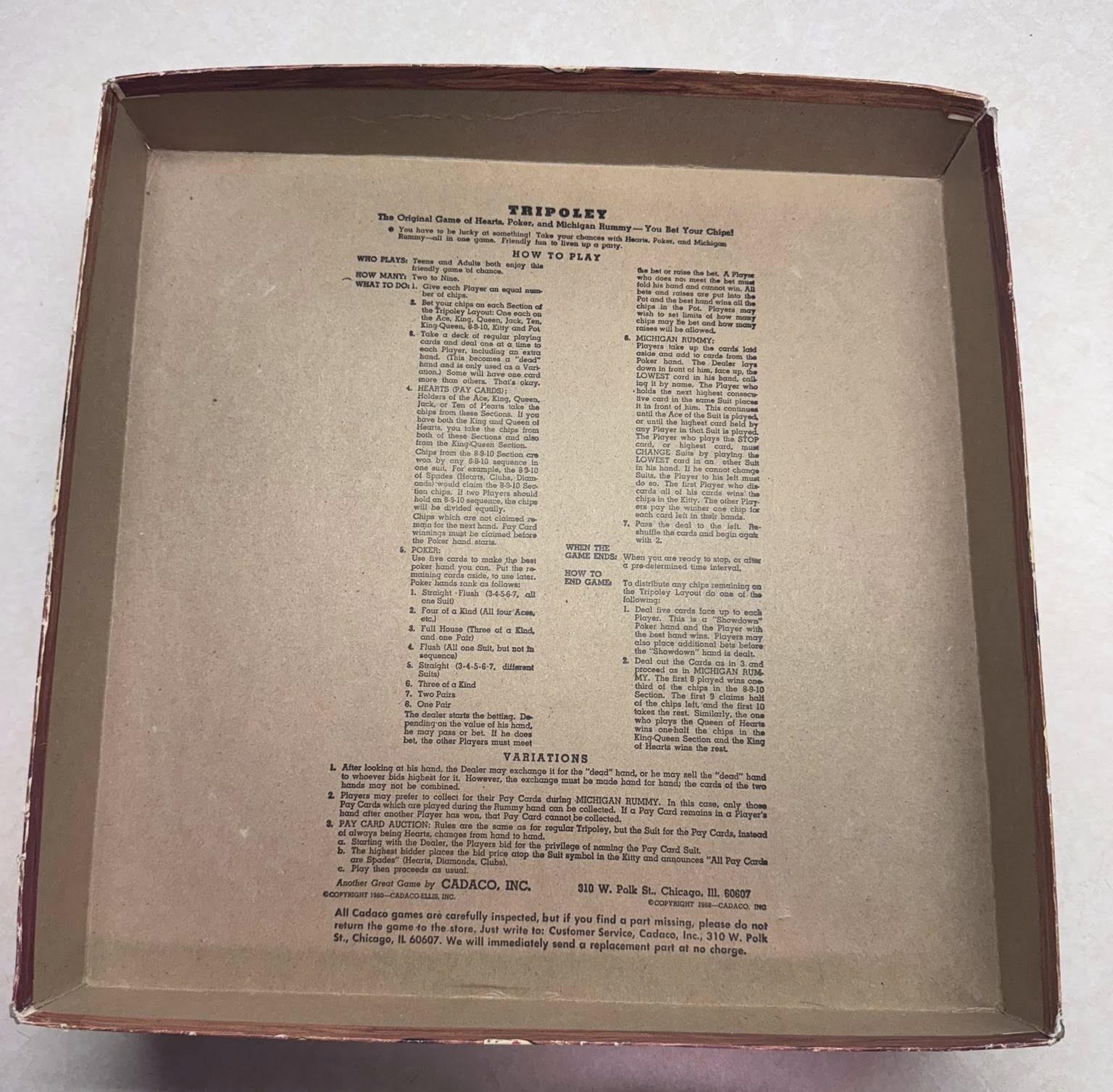 1976 Cadaco Turntable Tripoley Game Board – Replacement Part – Elite Edition VTG