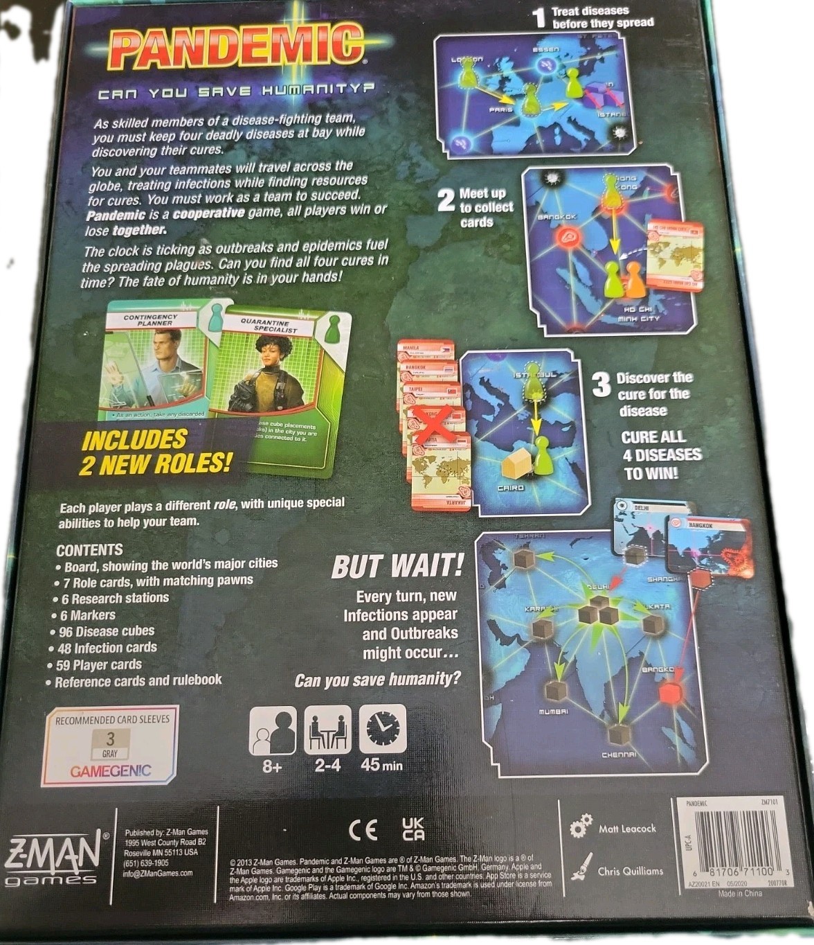 Pandemic Board Strategy Cooperative Game, Complete, Great Condition.