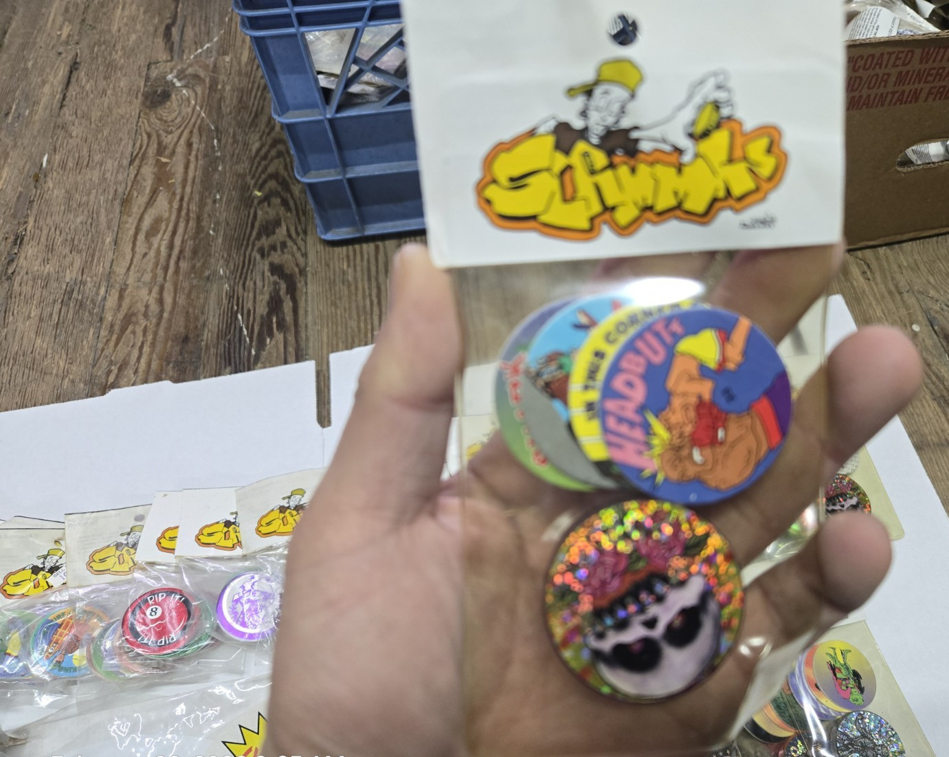 2lbs Vintage 1990s SLAMMER POG game Assorted packs
