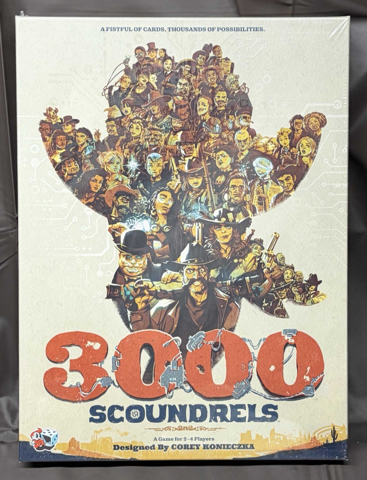 3000 Scoundrels Board Game – Wild West Strategy Game for 2-4 Players, Ages 12+
