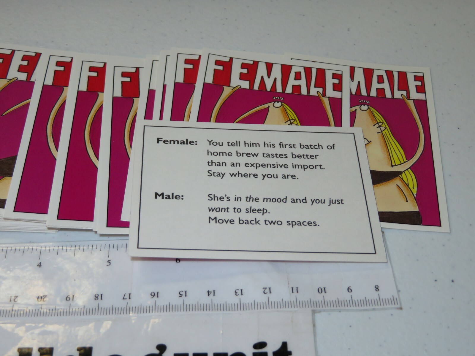 1997 Battle of the Sexes Board Game Lot of Female Wild Card Part Only University
