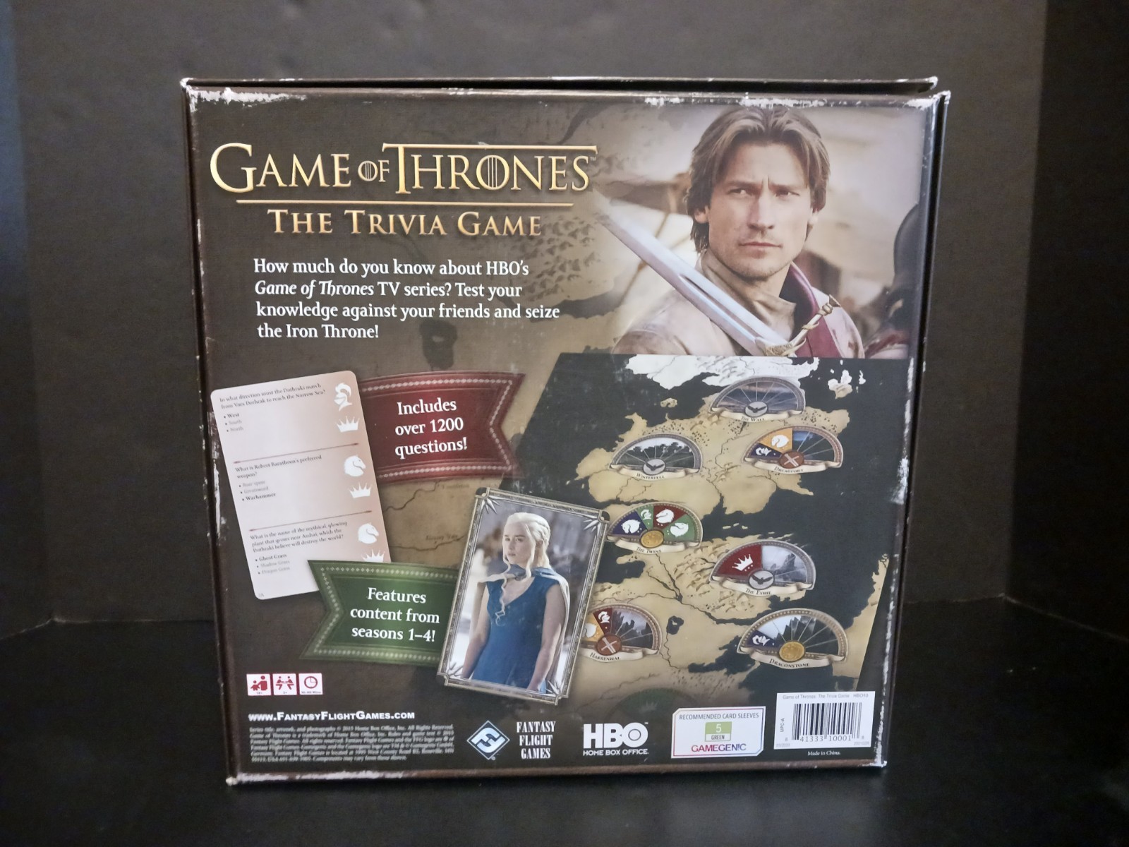 Game of Thrones The Trivia Game FANTASY FLIGHT Games 2015 HBO 100% Complete