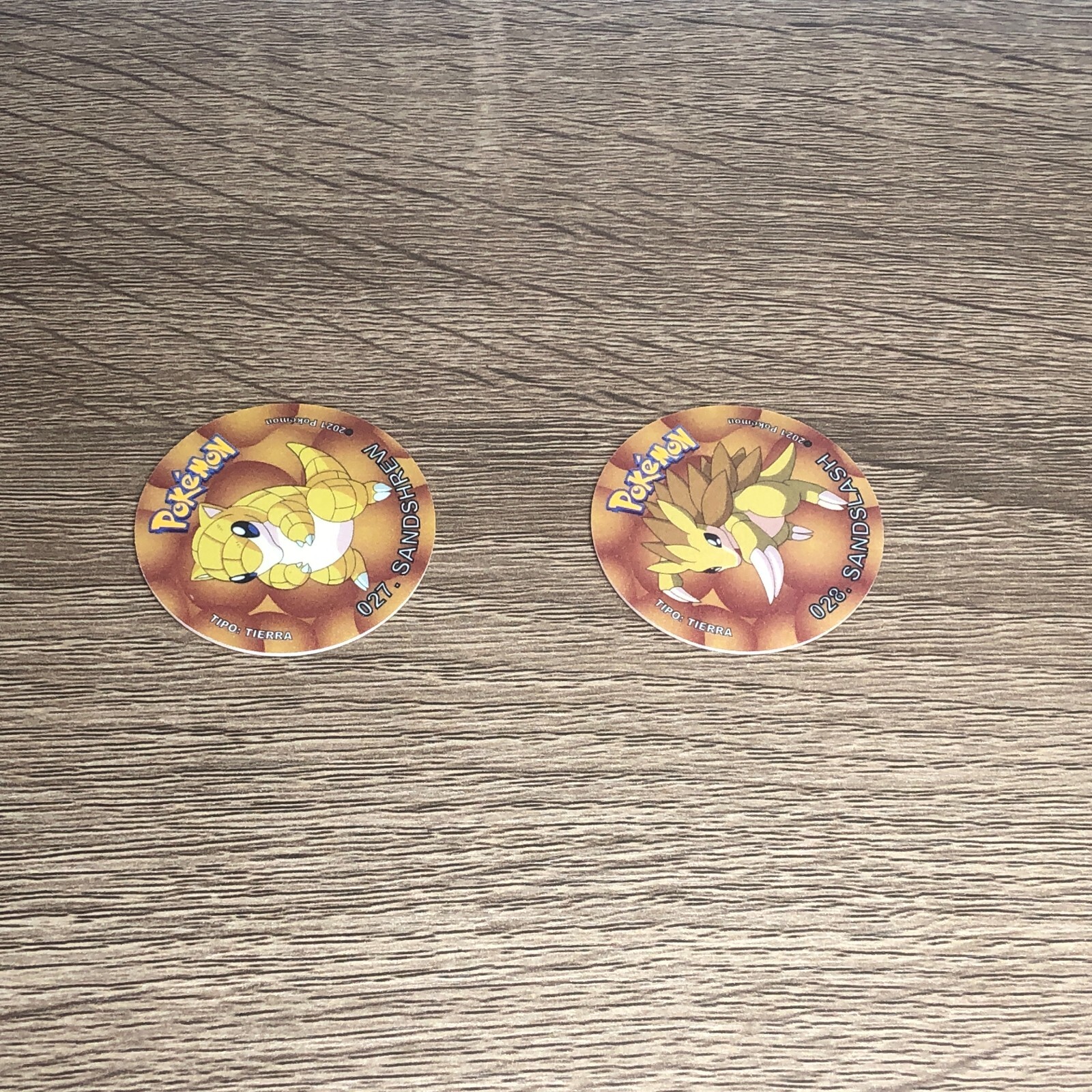 Pokemon Pogs Lot Sandshrew Sandslash Tazos Sabritas Nintendo 2021 Mexico 2