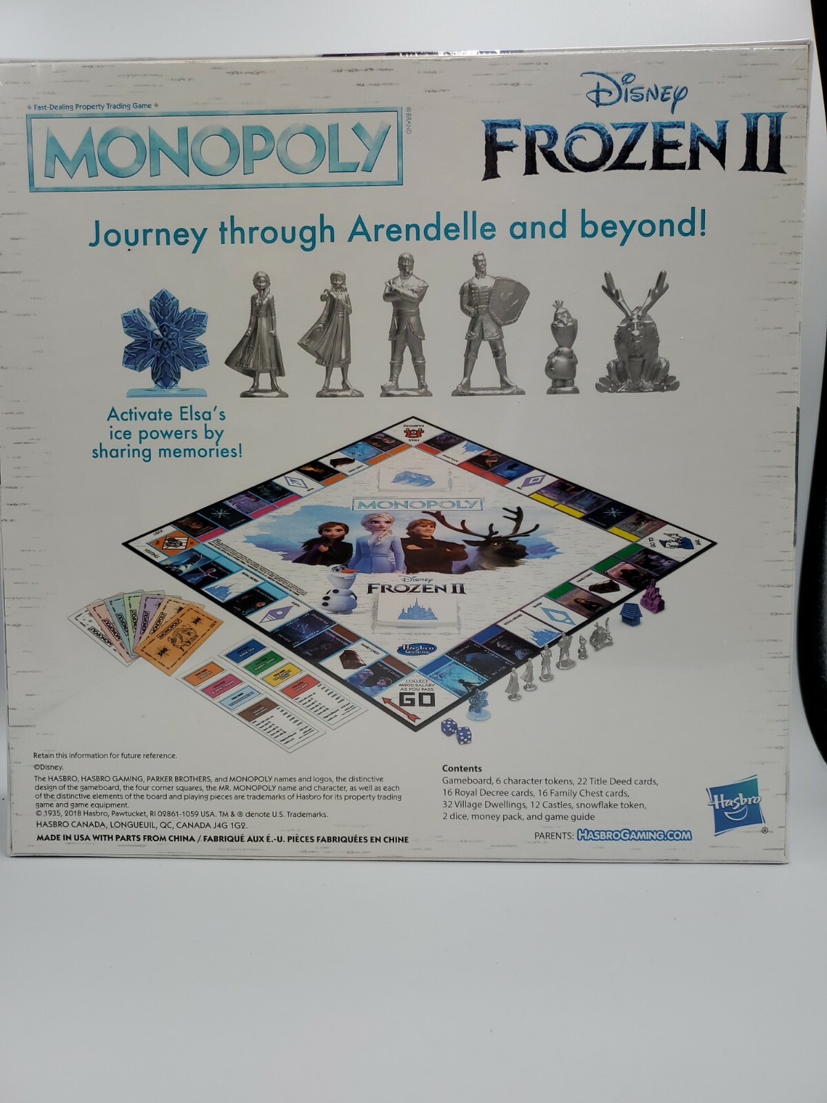Monopoly Game Disney Frozen 2 Edition Board Game for Ages 8 and Up Anna Elsa