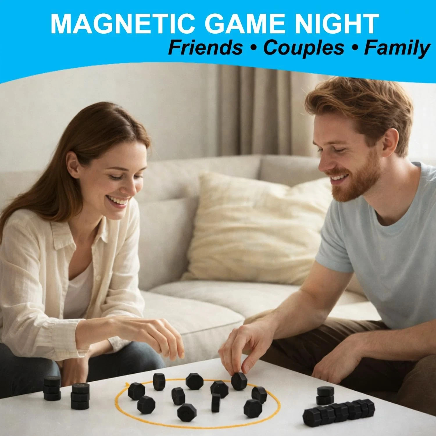 Magnet Game with String for Family Game Night & Travel & Camping – Magnetic C…