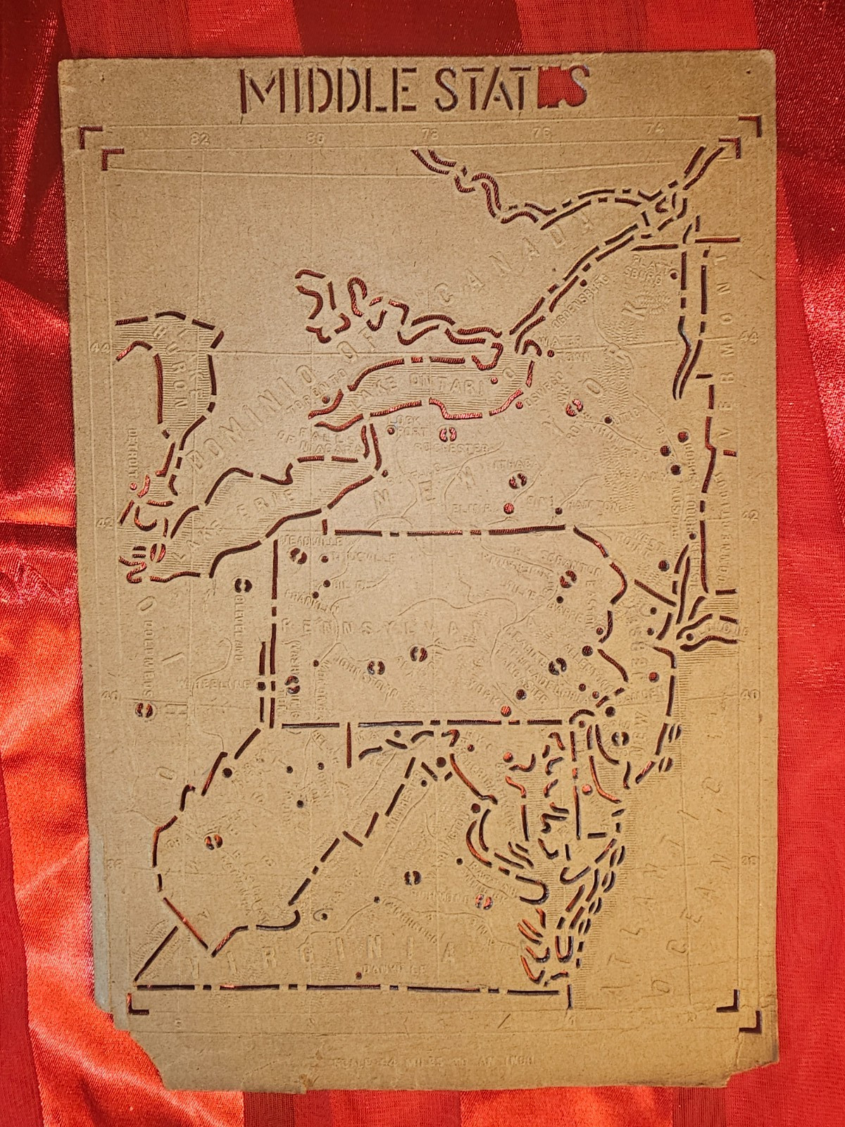 Lessons In Geography Made Easy Teaching Tracing Maps Milton Bradley,Early 1800s
