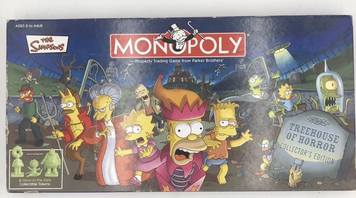 The Simpsons Treehouse Of Horror Collectors Monopoly *RARE Misprint Instructions