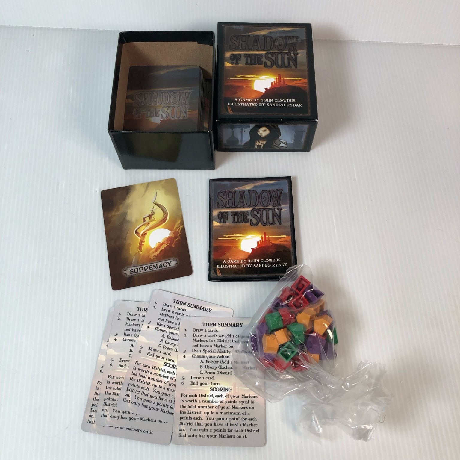 Shadow of the Sun Small Box Games Card Based Board Game Strategy
