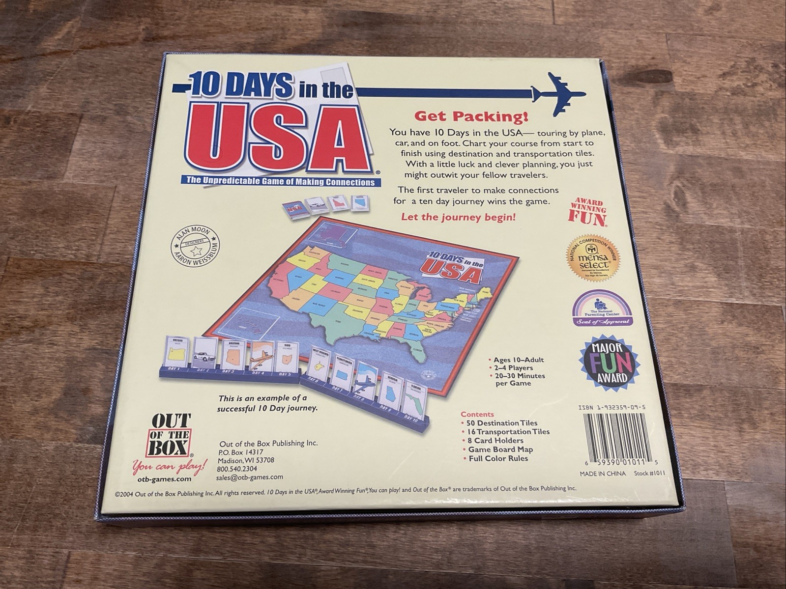 10 Days in the USA Out of the Box Complete and Used Condition