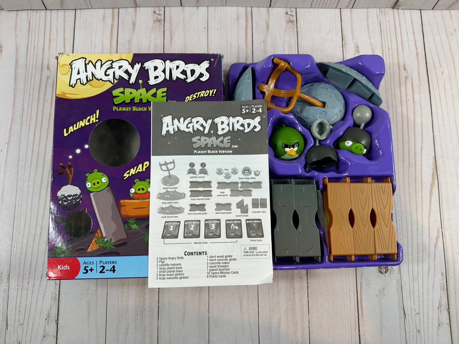 Rare! Angry Birds Space Planet Block Version Game, Mattel, 2012, Complete Set!
