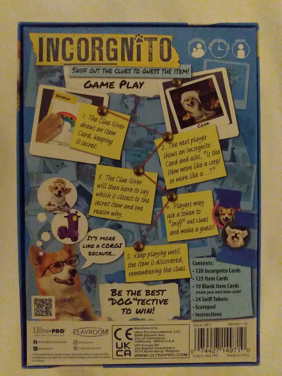 Game Incorgnito Corgi Dog Guess Based on Clues Ages 8 Up Preowned Complete 2022