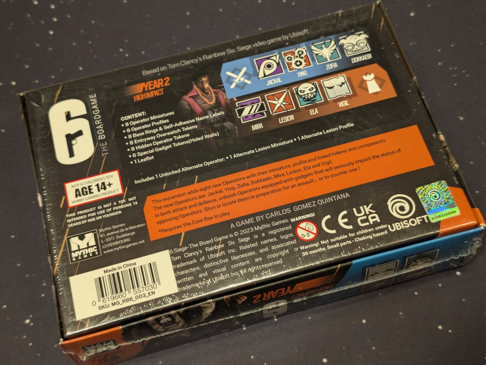 Rainbow Six 6 Siege Board Game Sealed Mythic Games Deluxe Storage Laser Playmat