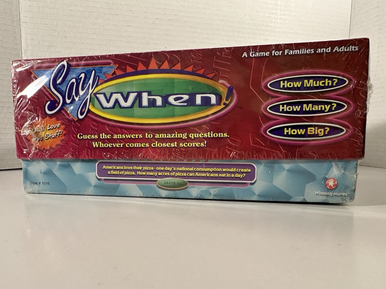 Say When! A Game for Families and Adults 1998 Winning Moved 10 Years And Up