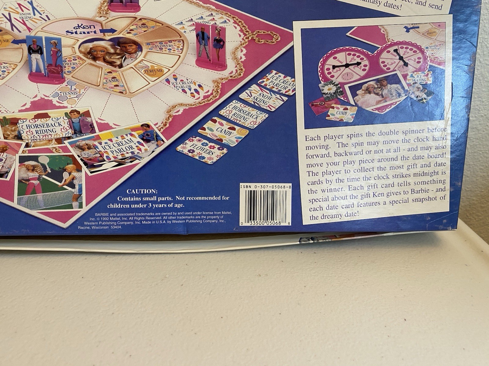 COMPLETE Barbie Dream Date Board Game 1992 Golden Ken Dolls