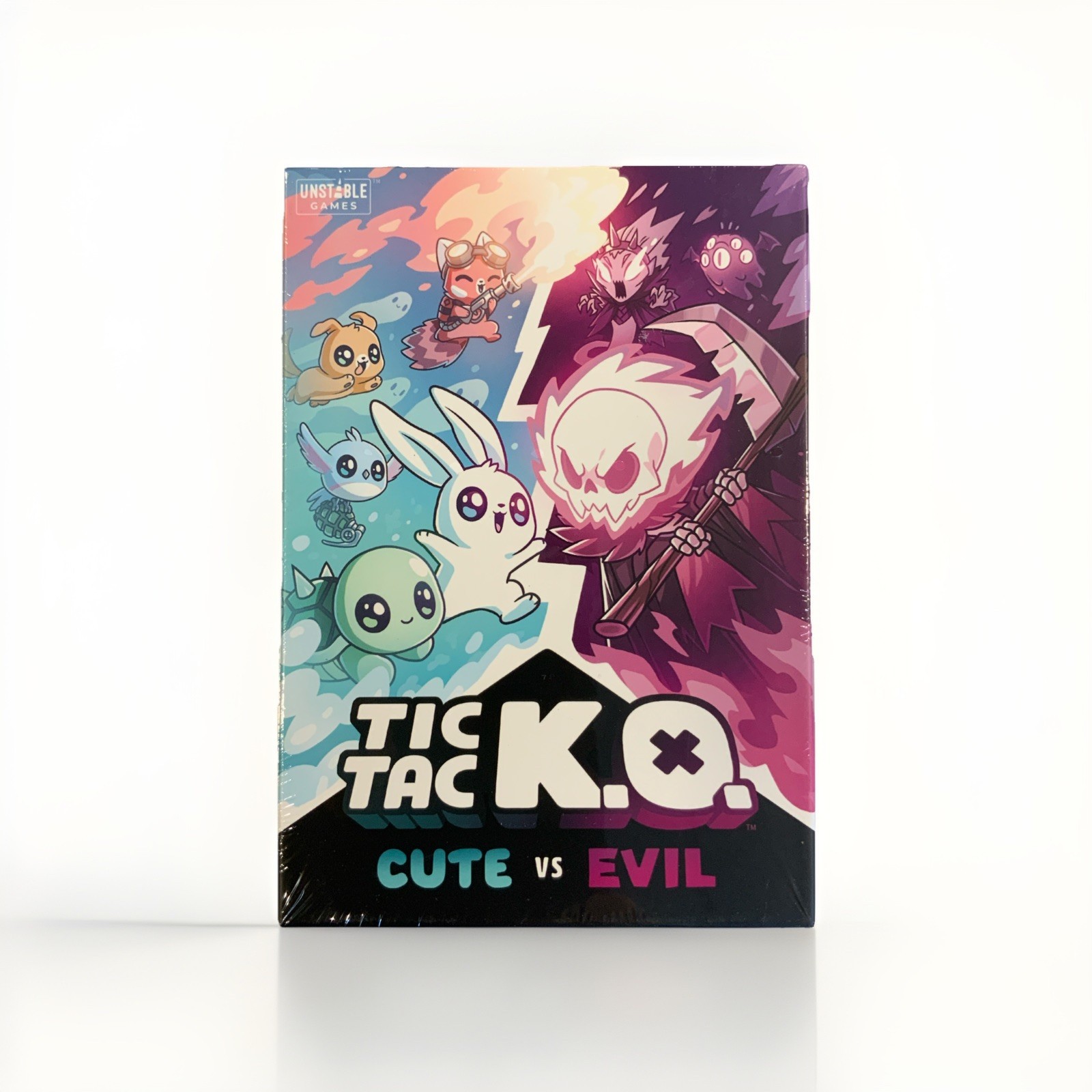 Tic Tac KO Cute vs Evil Card Game 8+ K.O. 2-4 Players Unstable Games/New Sealed